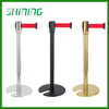 Black Painting Industrial Retractable Belt Barriers for Airport 