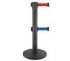 Black Painting Retractable Belt Crowd Control Posts & Stanchions for Airport