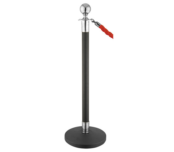 Black Paint Adjusta-tape Crowd Control Stanchions for High speed Train Station