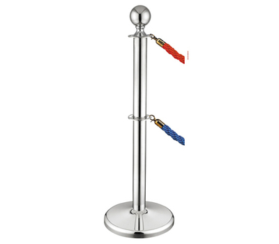  Stainless Steel Double Banner Stand Crowd Control Barrier for Hotel