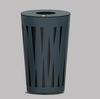 Fire-Safe Rounded Free Standing Waste Can HW-522