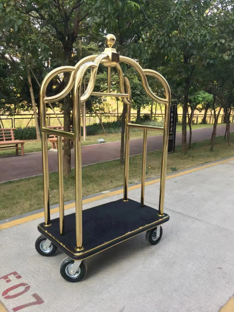 Titanium Baggage Trolley for Hotel Lobby with Stainless Steel (XL-03)