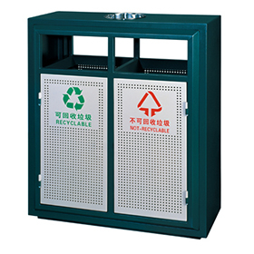  Iron Coated Outdoor waste can for hotel HW-66