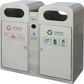 Public Garden Outdoor Stainless Steel Dustbins