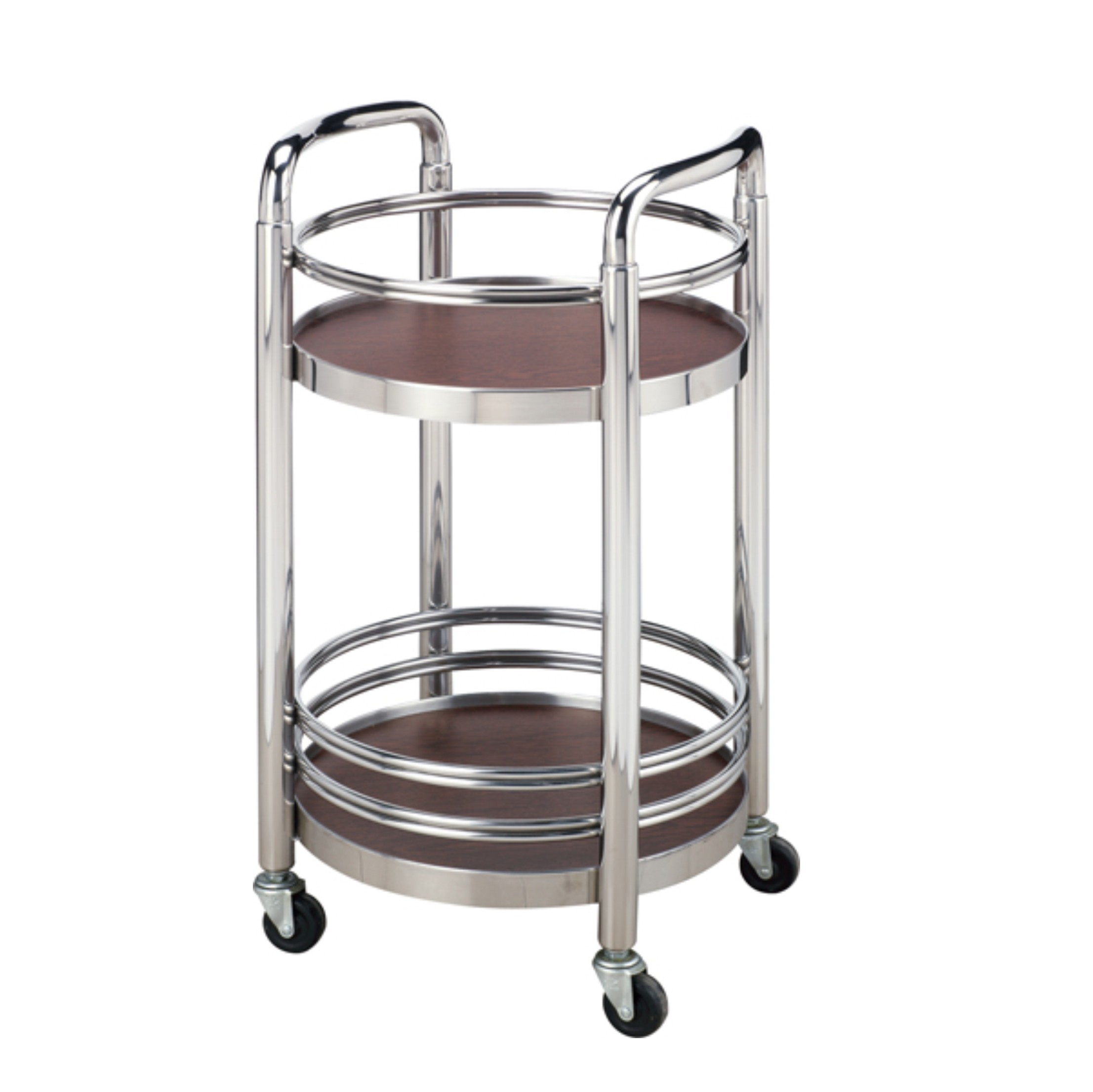 Round Two-Ties Stainless Steel Hotel Liquor Trolley (FW-101)