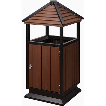 Outdoor waste can with lockable door HW-320