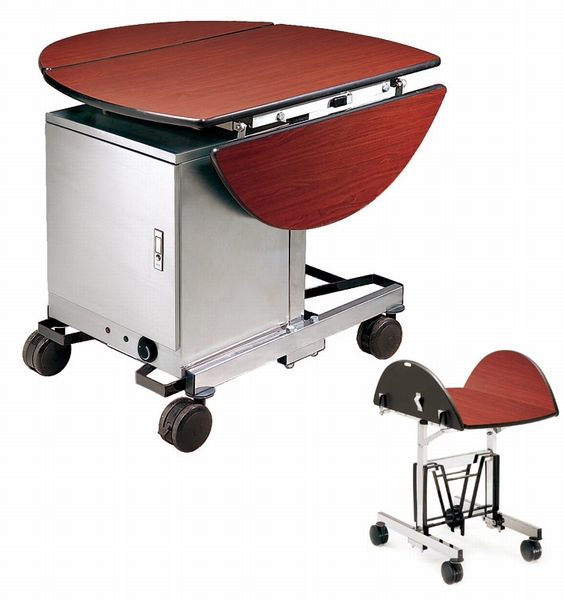 Trolley with Stainless Steel and Warm-Box for Service (FW-10)
