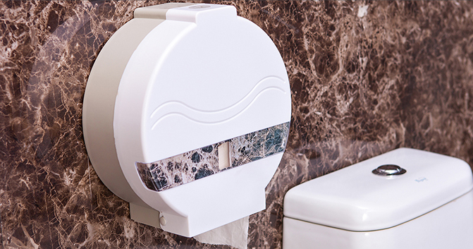 Plastic Jumbo Toilet Paper Dispenser with White Color (KW-519)