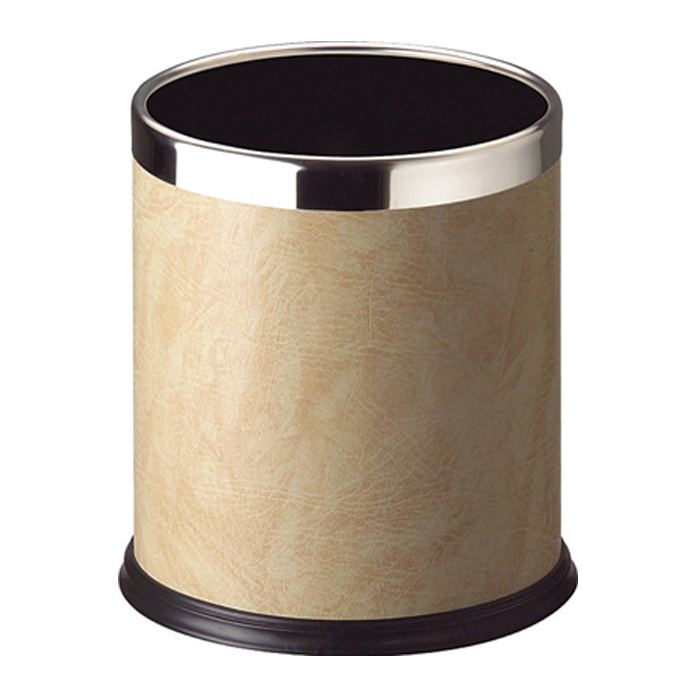 Leather coated waste bin for office KL-06P3