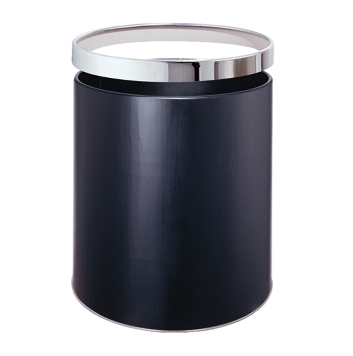 Rounded waste can with iron coated KL-01