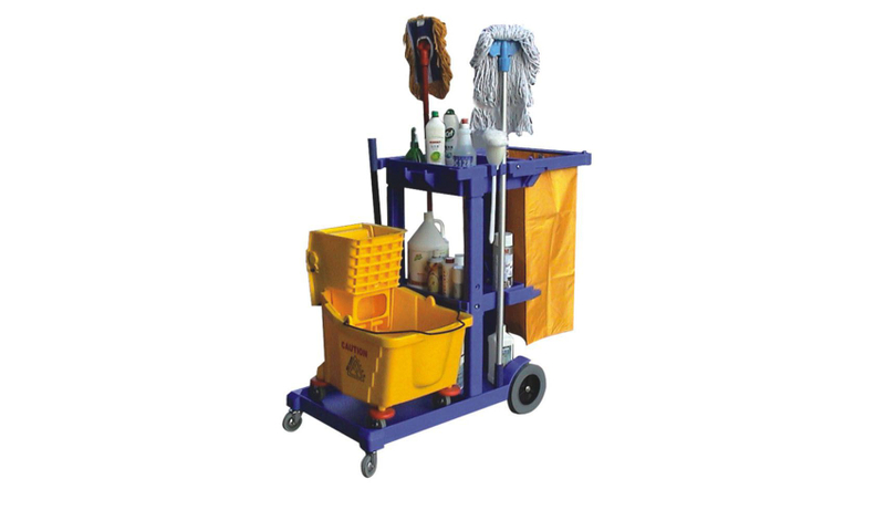 Janitor Cart Cleaning Maid Plastic Trolley