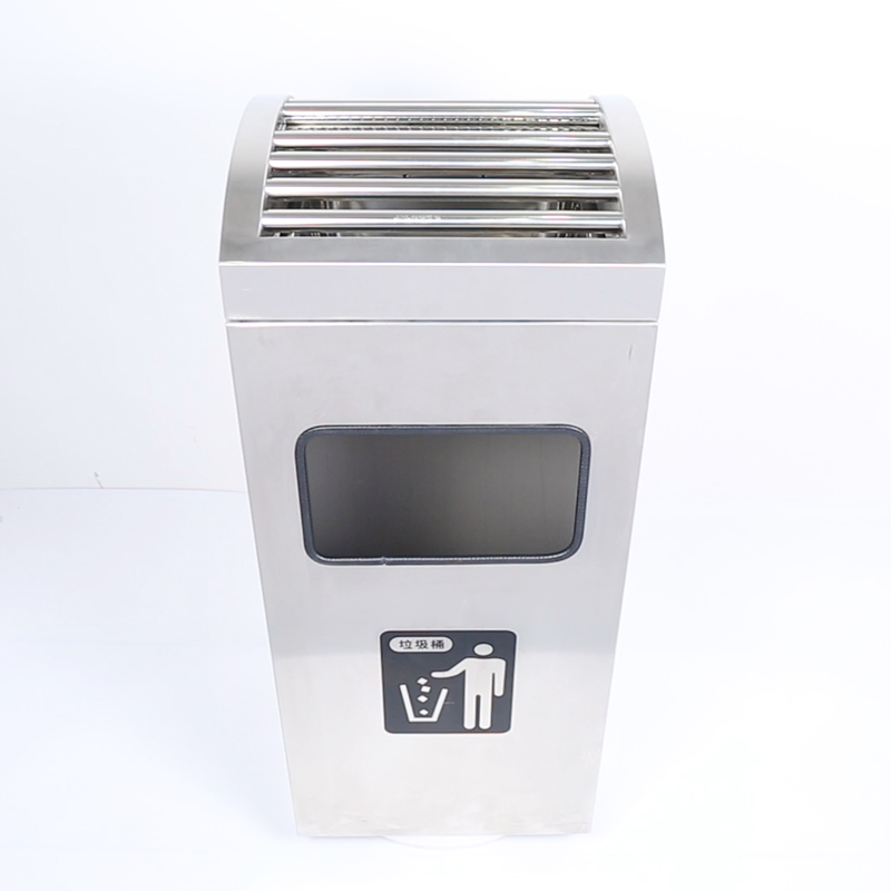 Luxury Sand Grain Steel Dustbin for Lobby (YH-303)