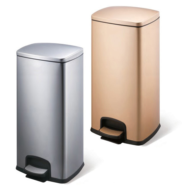 Hotel Anti-Fingerprint Pedal Bin Square (40 L) Kl-026