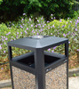 High Capacity Stone-Like Trash Can for Public area