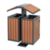 Outdoor waste can with plastic wood for Korea HW-81
