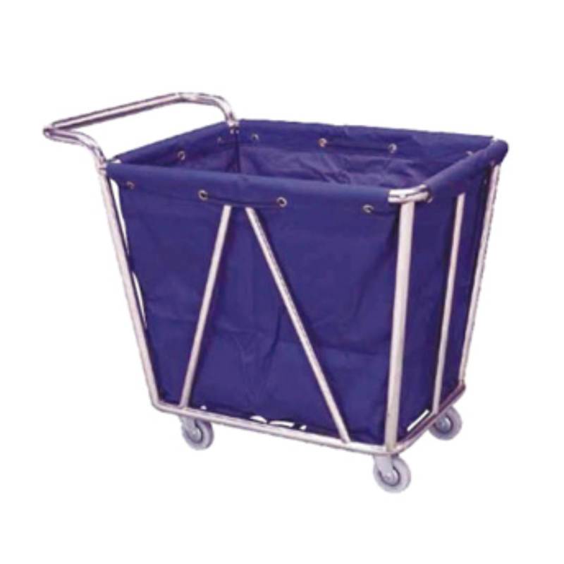 Maid Cart Stainless Steel Hotel Handrail Linen Trolley / Laundry Trolley FW-13A