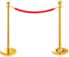 Gold Color with Stainless Steel Crowd Control Stanchions with Ropes for Bank 