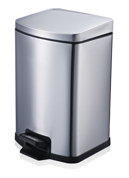 Square Shape Stainless Steel Step on Trash Can (KL-013)