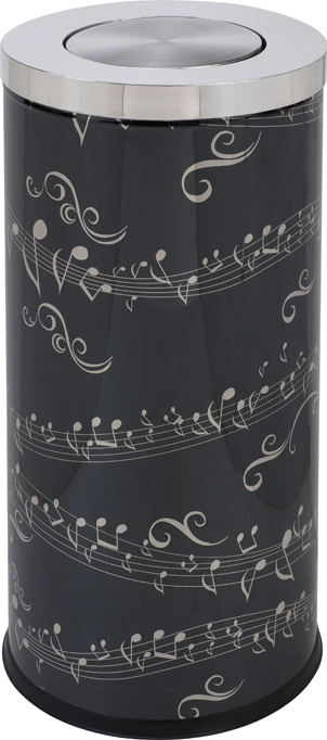 Stainless Steel Lobby Dustbin with Musical Style (YH-162)