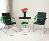 Stainless Steel Glass Side Table and Chair (B-807)