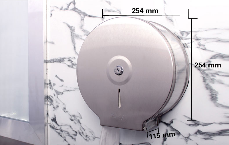 Stainless Steel Large Toilet Paper Roll Dispenser (KW-A40)