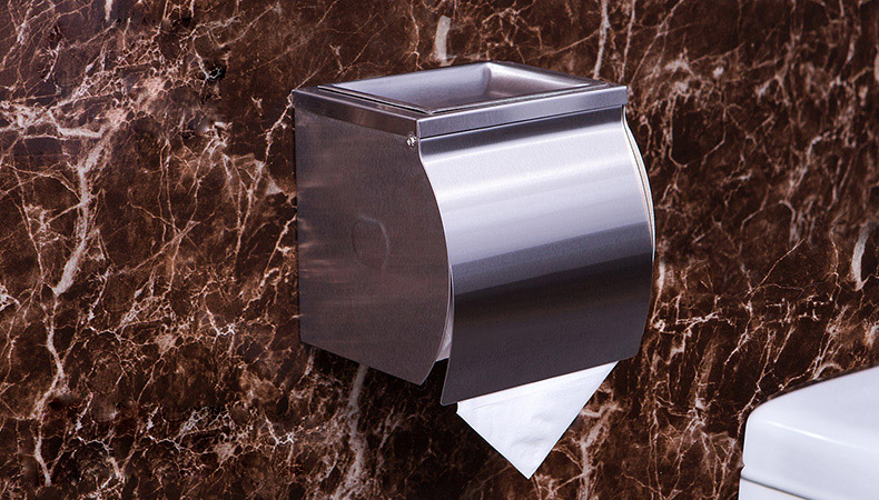 Stainless Steel Toilet Paper Holder with Ashtray KW-A07