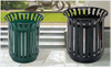 Round Outdoor waste bin with top open HW-98