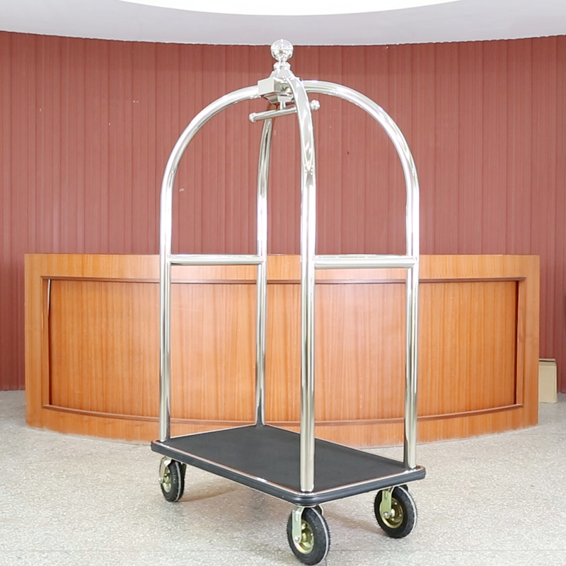 Stainless Steel Hotel lobby baggage trolley (XL-01X)