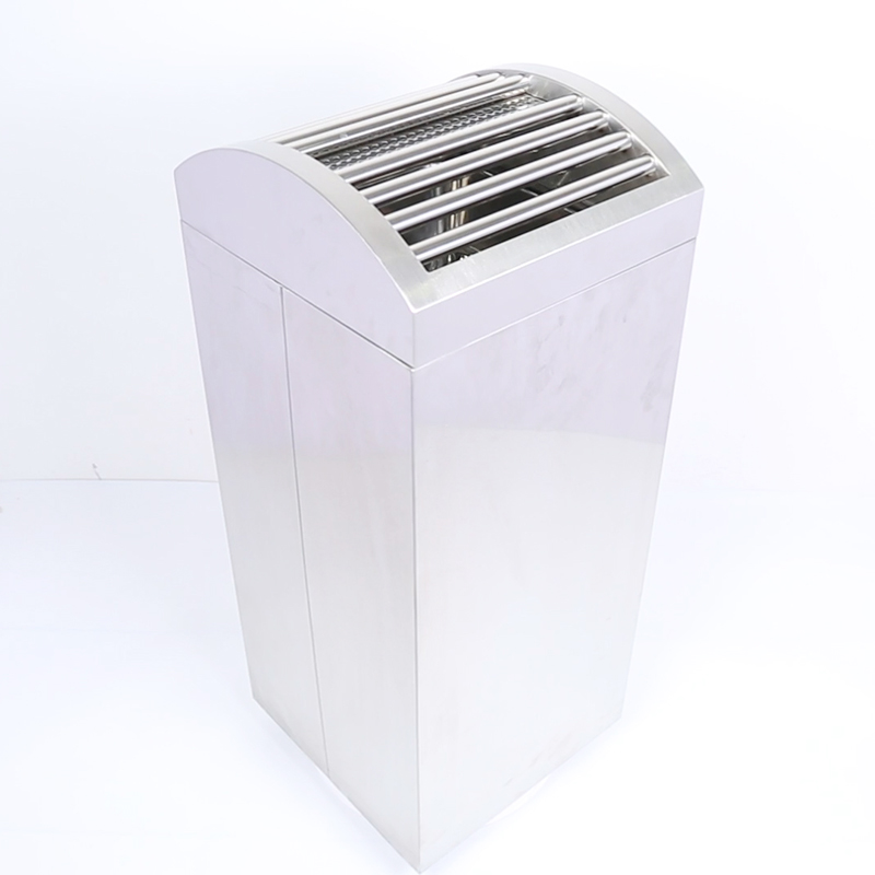 Luxury Sand Grain Steel Dustbin for Lobby (YH-303)