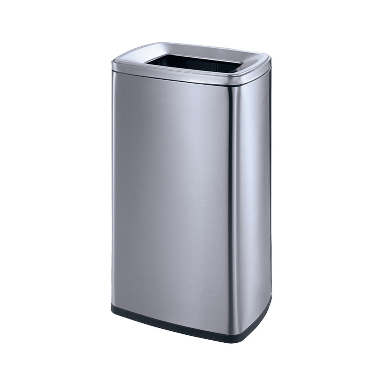 High Quality Stainless Steel Square Waste Bin for Hotel (40 L) Kl-028