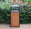 Outdoor Plastic Wood Waste Bin From China Factory HW-04