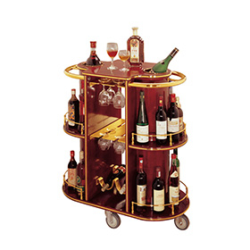 Three Layers Liquor Trolley for Restaurant (FW-32)