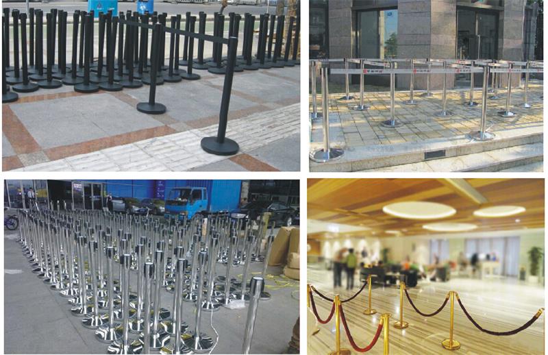 51 Tube Queue Barrier with Stainless Steel (LG-01)