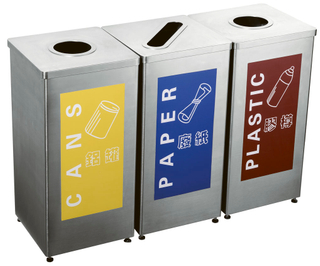 Stainlesss steel Outdoor waste can for airport HW-154 
