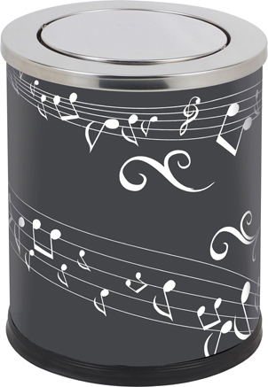 Stainless Steel Lobby Dustbin with Musical Style (YH-162)
