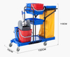 Plastic Multi-Functional Cleaning Trolley Janitor Cart (FW-173)