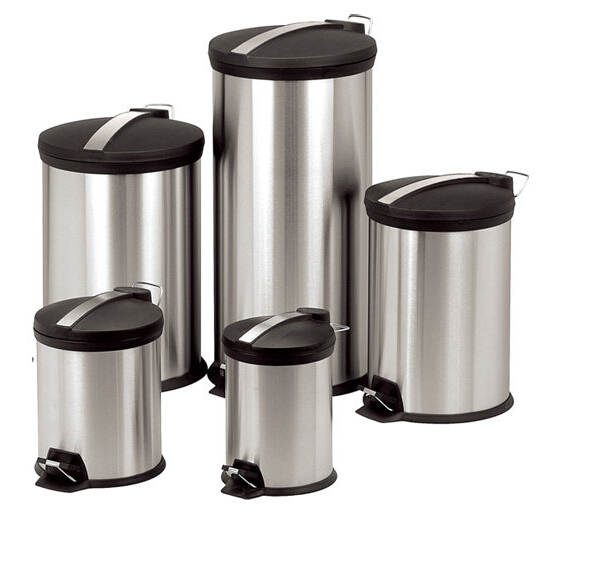 Round Pedal Dustbin with Stainless Steel KL-011