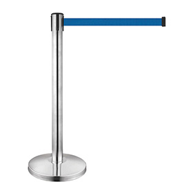 Stainless Steel Retractable Belt railing stand for bank with logo