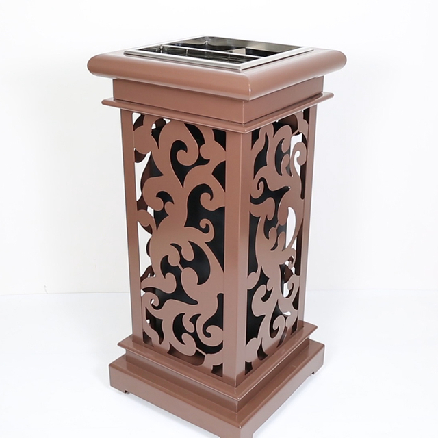 Outdoor Waste Bin with Iron Coated for Garden (HW-04H)