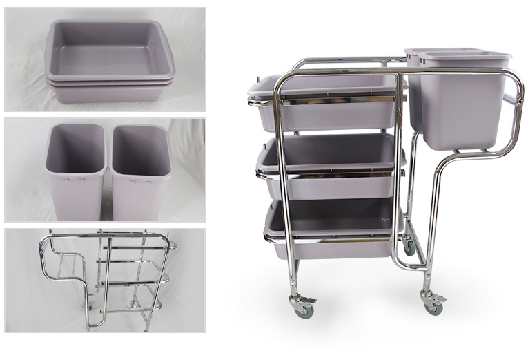 Stainless Steel Hotel Service Cart/Restaurant Service Trolley (FW-11)