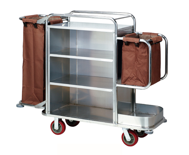 Stainless Steel Service Trolley for Hotel with Wheels(FW-59)