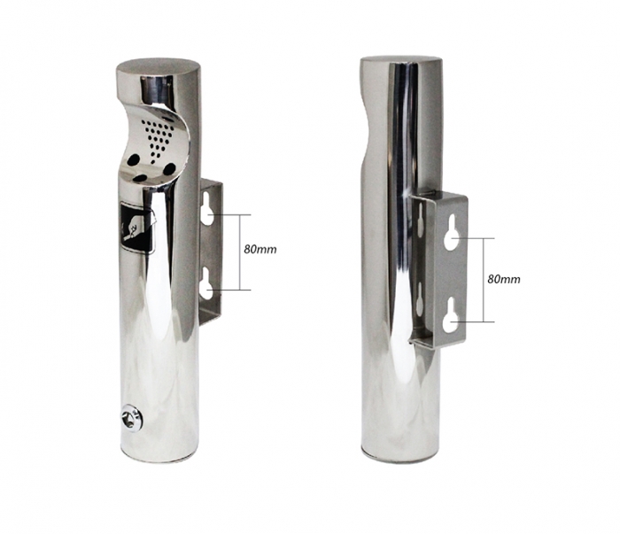  Stainless Steel material Wall Mounted Ashstray for cigarette end 