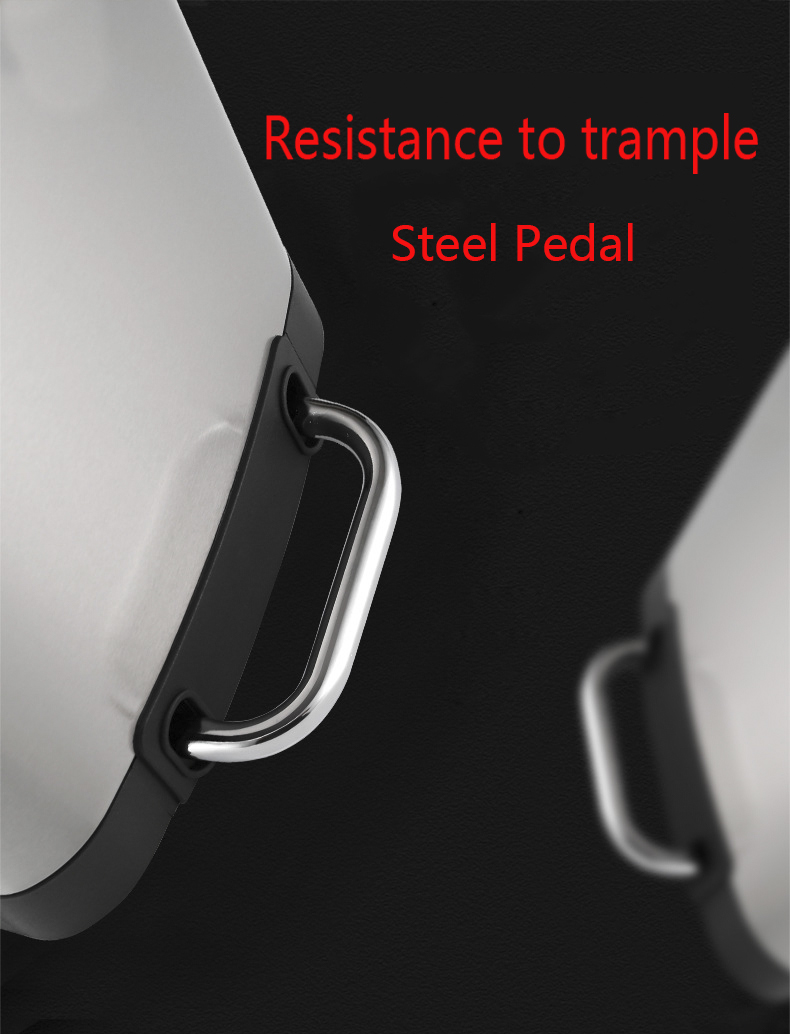 Rectangle Soft-Close Trash Can with Stainless Steel for Pedal Control- 20L / 5.28 Gal