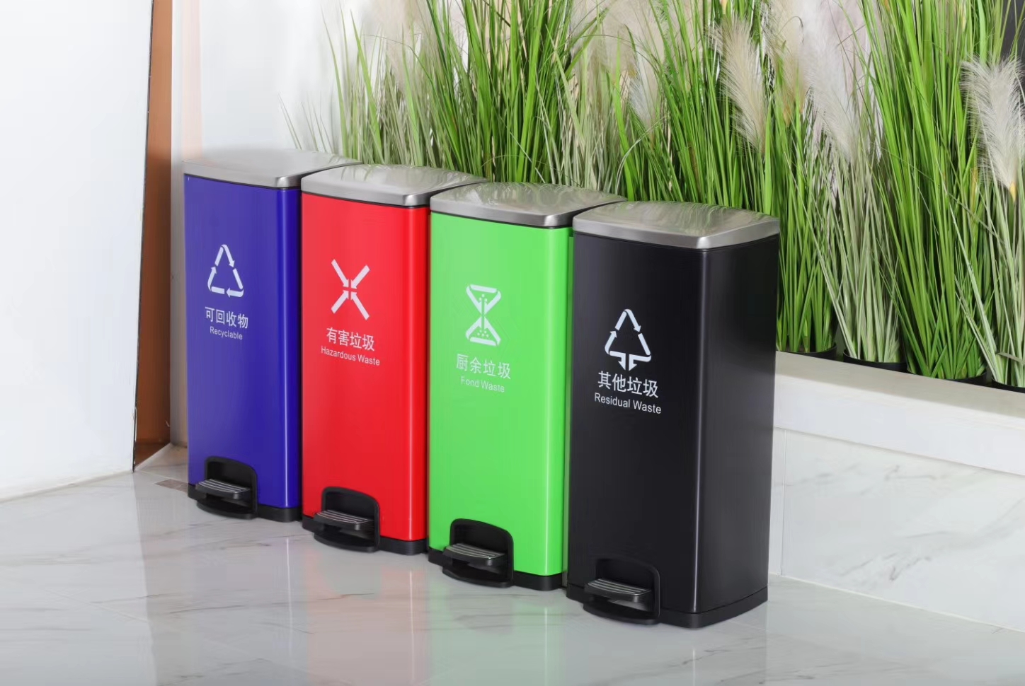 30liter/9gallon Stainless Steel Soft Close Dustbin with Fingerprint Resistant (KL-101)