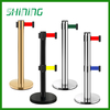 Black Painting Retractable Belt Crowd Control Posts & Stanchions for School
