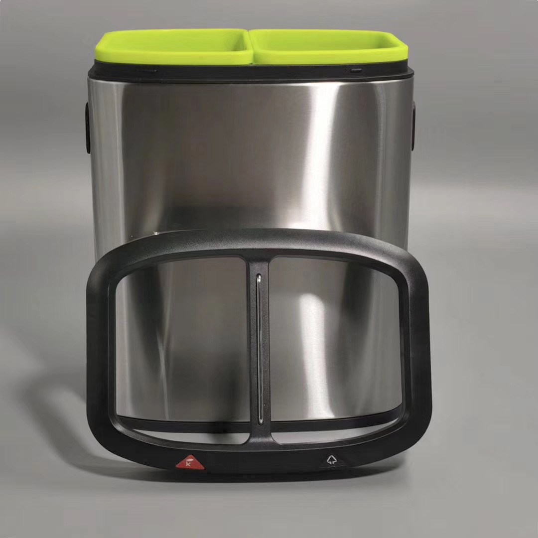 2in1 Rectangle dustbin with 12Liter with open top (KL-8312)