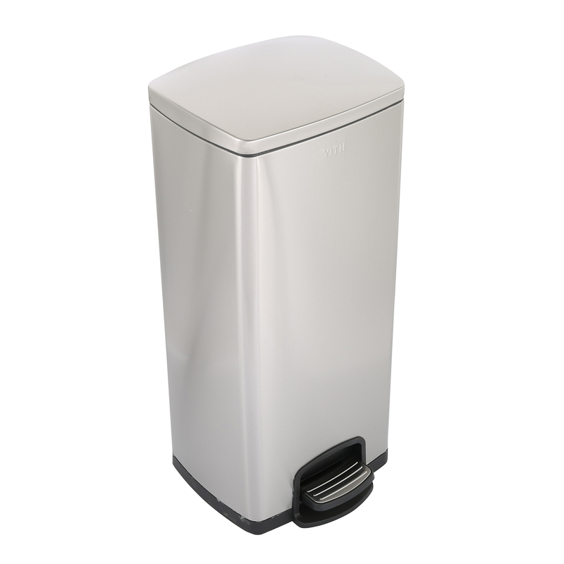 Rectangle Padel Stainless Steel Dustbin with 30Liter (KL-101)