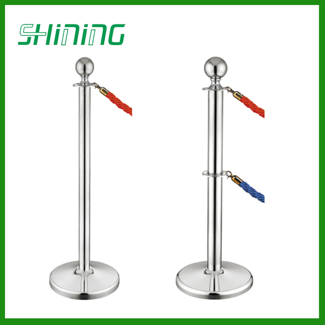  Stainless Steel Double Banner Stand Crowd Control Barrier for Hotel