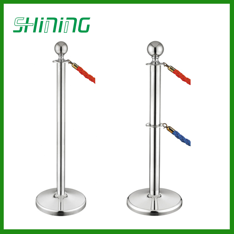  Stainless Steel Double Banner Stand Crowd Control Barrier for Hotel