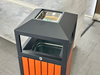 Heavy duty Plastic Wood trash can For outdoor use HW-04G